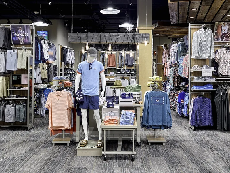 Denim Folding Tables Clothing Store Display 06
