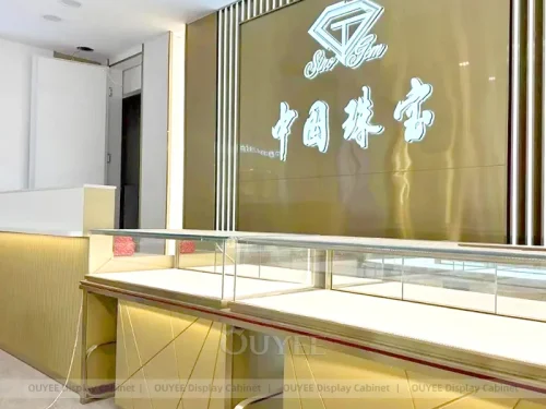 Elegant Beige Jewelry Boutique Backdrop 01