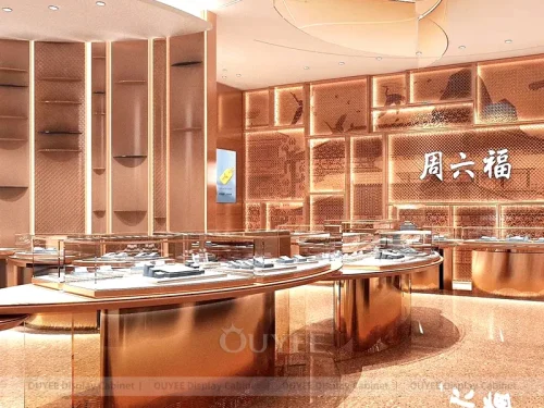 Elegant Champagne Gold Cabinets 01