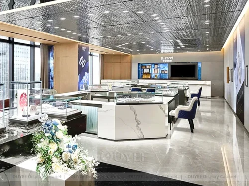 Elegant Fluted Wood Jewelry Backdrop 01