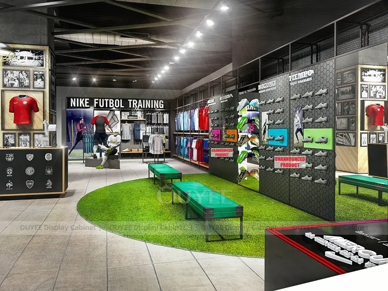 Football Neon Store Sportswear Clothing Store Display - الصورة 4