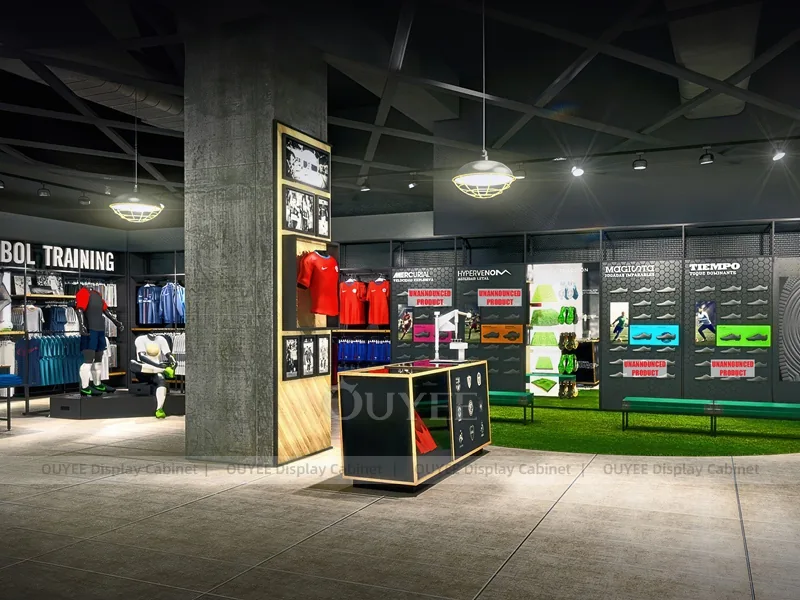 Football Neon Store Sportswear Clothing Store Display - الصورة 9