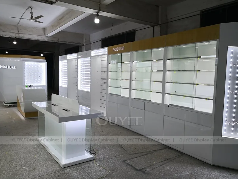 Gold And Yellow Complete Phone Store Fixture