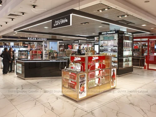 Gold Perfume Kiosk Display