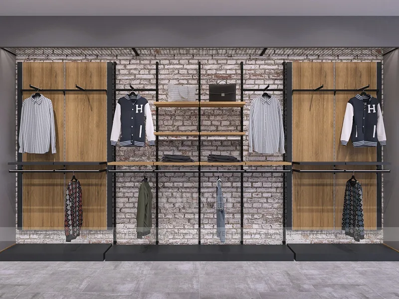 Gray Metal Apparel Wall Clothing Store Display - Image 4