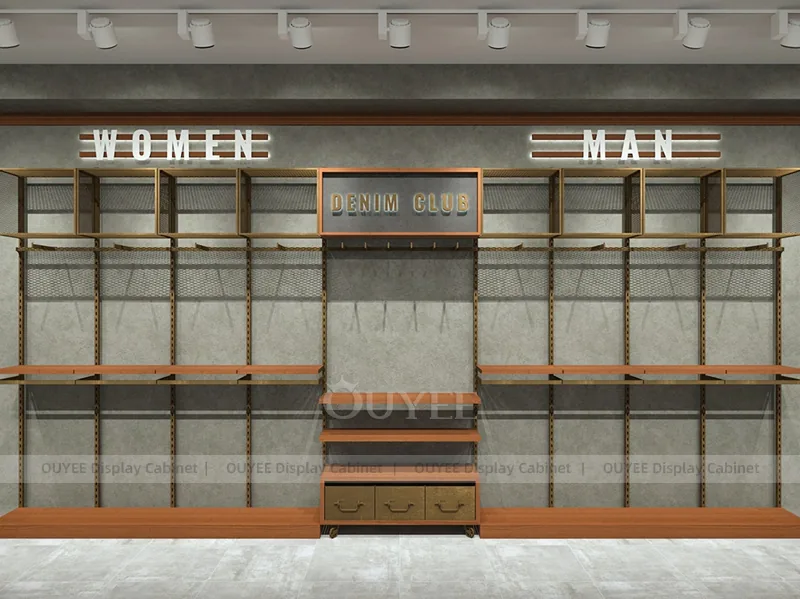 Gray Metal Apparel Wall Clothing Store Display - Image 6