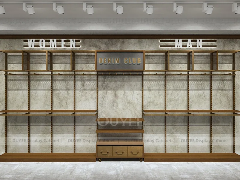 Gray Metal Apparel Wall Clothing Store Display - Image 7