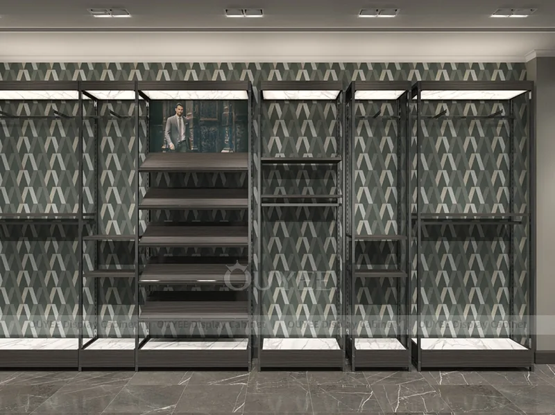 Gray Metal Apparel Wall Clothing Store Display - Image 8