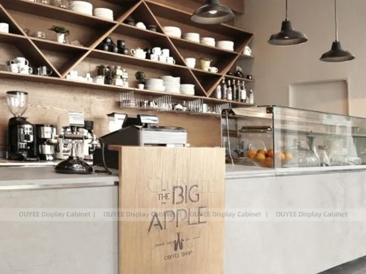 Gray Tile Food Counter Bubble Tea Shop Display | Custom Bubble Tea Shop ...