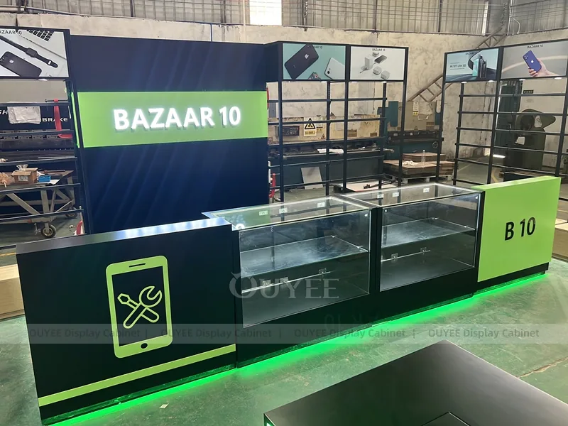 Green And Blue LED Phone Display Fixture