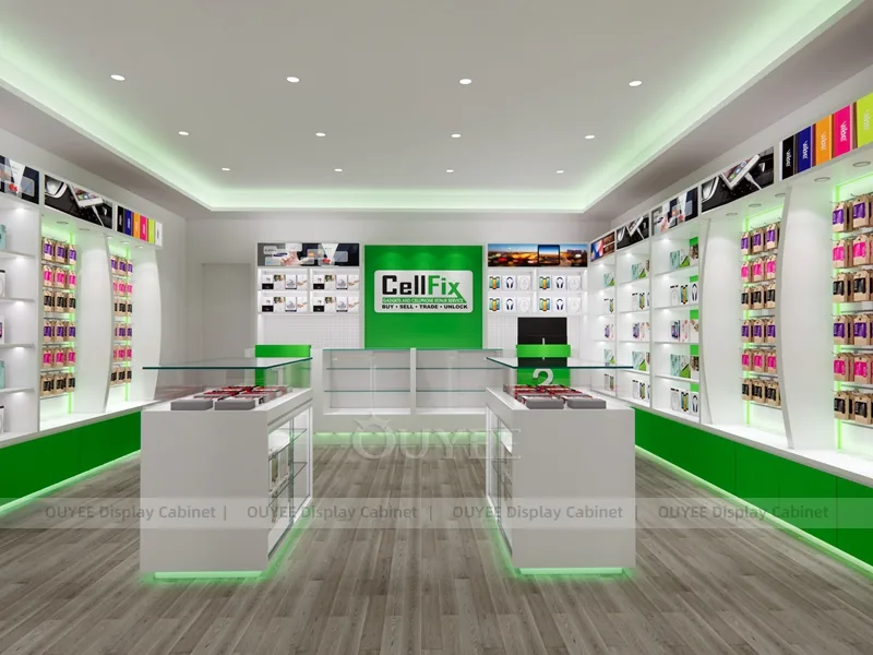 Green And Gold Phone Display Fixture - Image 6