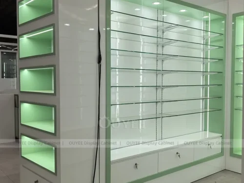 Green Backlit Pharmacy Display