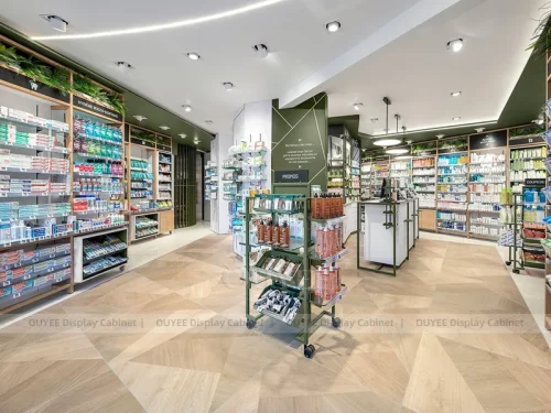 Green Column Pharmacy Aisles Gondola Shelving