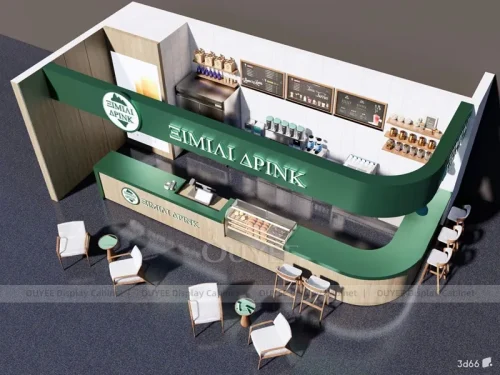 Green Curved Tea Shop