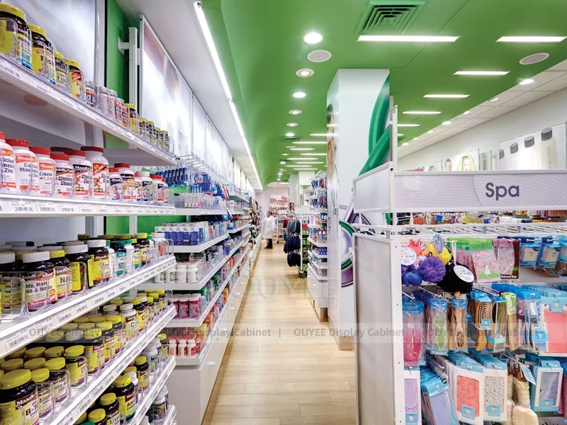 Green Retail Aisle Display Rack 01