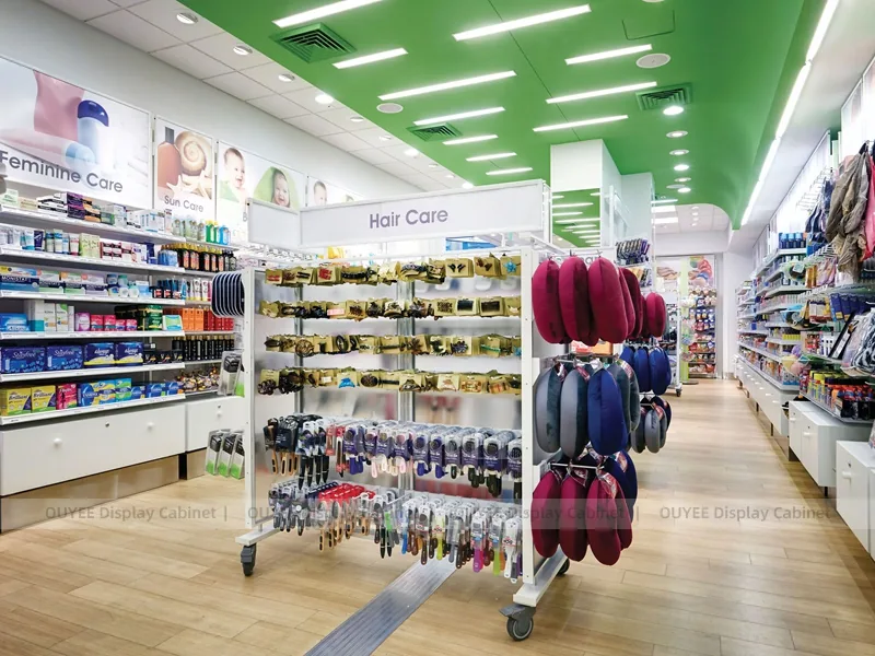 Green Retail Aisle Display Rack 02