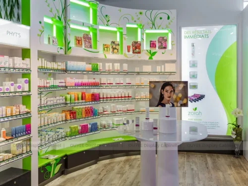 Green Skincare Store Display