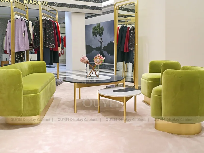 Green Sofa Boutique Apparel Shop Display
