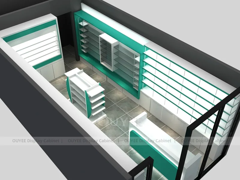 Green Trim Pharmacy Shelving - Image 2