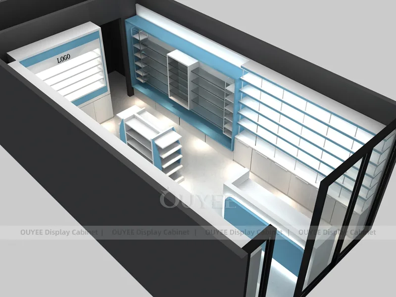 Green Trim Pharmacy Shelving - Image 3