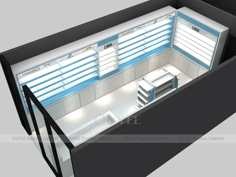 Green Trim Pharmacy Shelving - Image 4