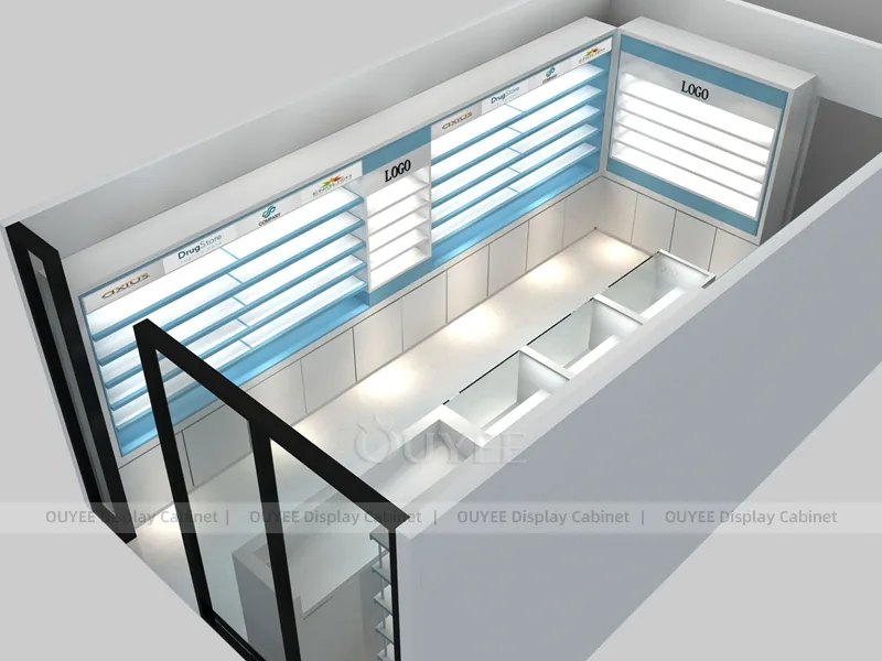 Green Trim Pharmacy Shelving - Image 6