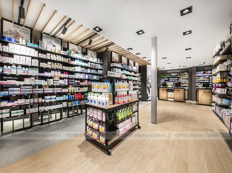 Green Wall Pharmacy Shelving