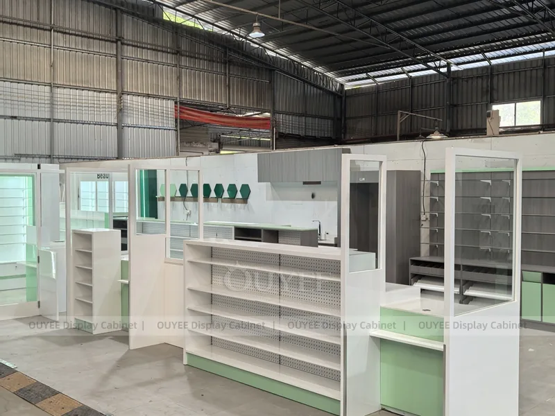 Green White Pharmacy Gondola With Endcap - Image 2