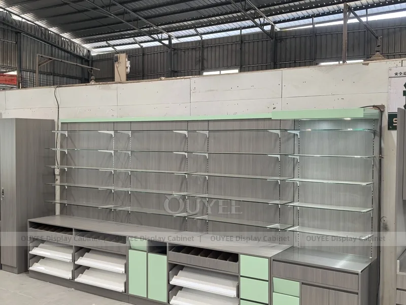 Green White Pharmacy Gondola With Endcap - Image 3