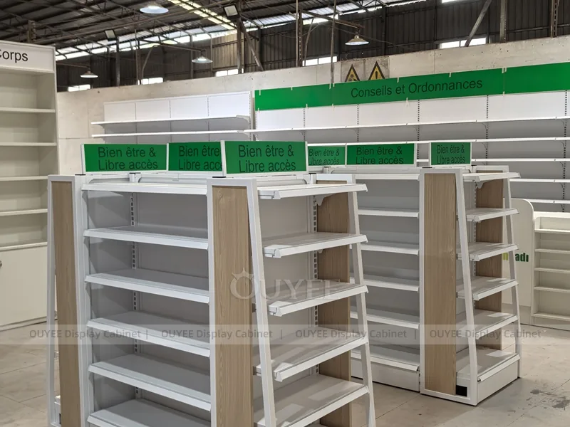 Green White Pharmacy Wall Gondola - Image 2