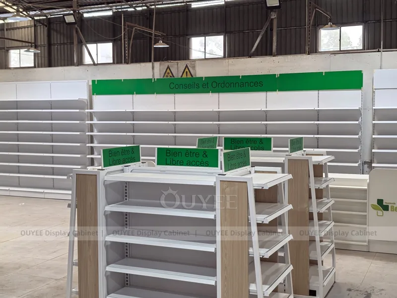 Green White Pharmacy Wall Gondola - Image 3