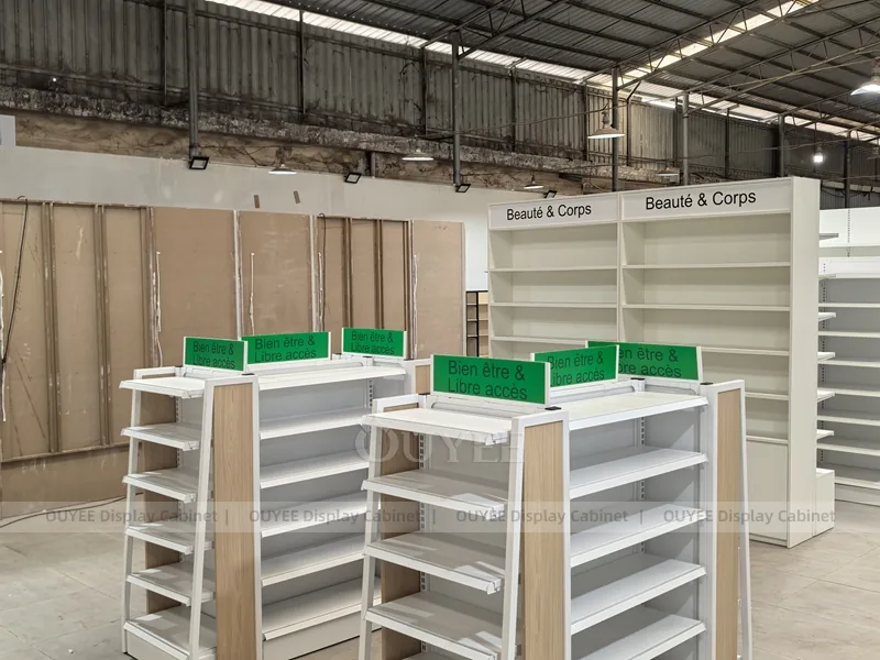 Green White Pharmacy Wall Gondola - Image 4