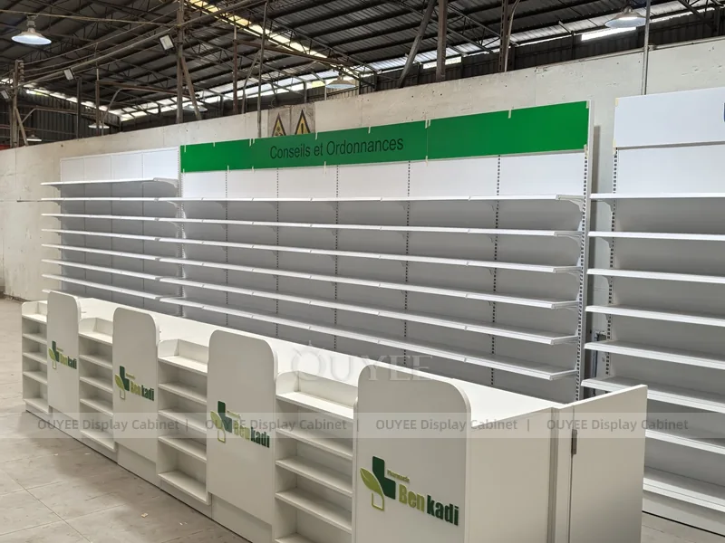 Green White Pharmacy Wall Gondola - Image 5