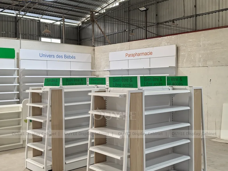 Green White Pharmacy Wall Gondola - Image 7