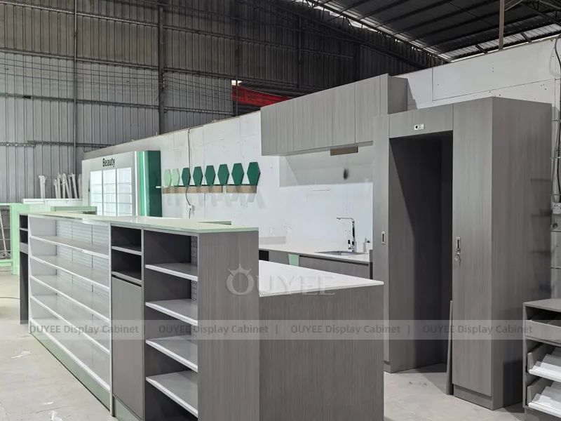 Grey Green Pharmacy Shelving - Image 4
