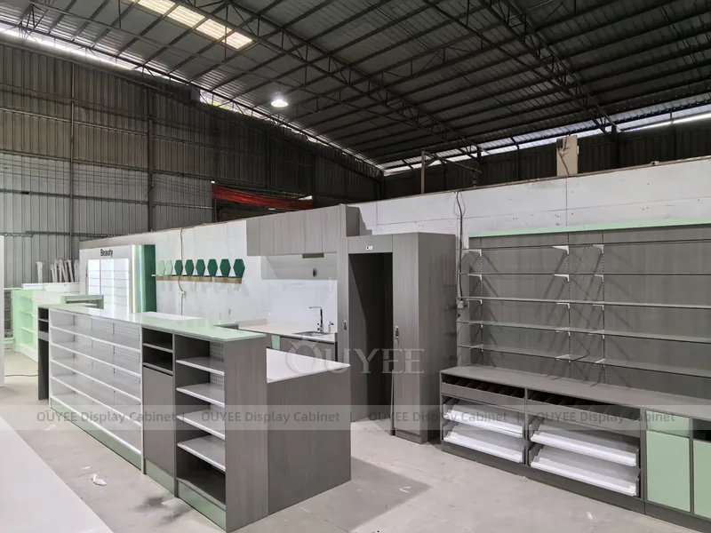 Grey Green Pharmacy Shelving - Image 6