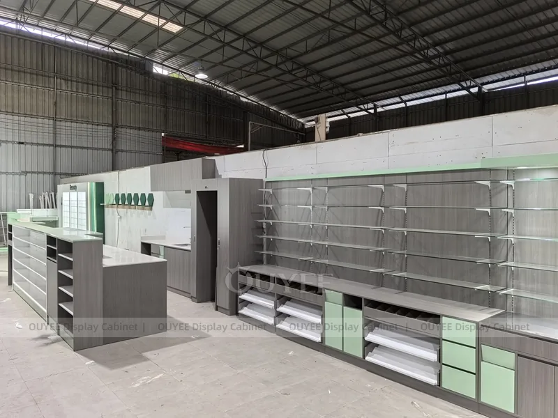 Grey Green Pharmacy Shelving - Image 7