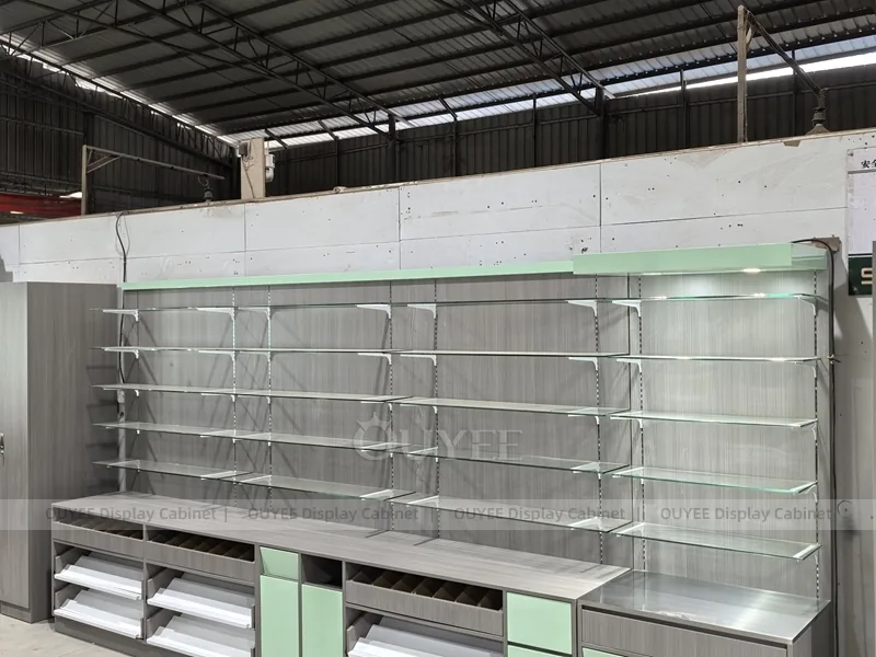Grey Green Pharmacy Shelving - Image 8