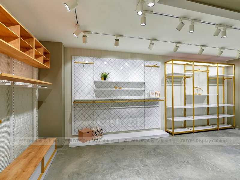Honeycomb Yellow Cubbies Clothing Store Display