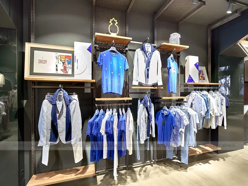 Honeycomb Yellow Cubbies Clothing Store Display - Image 2