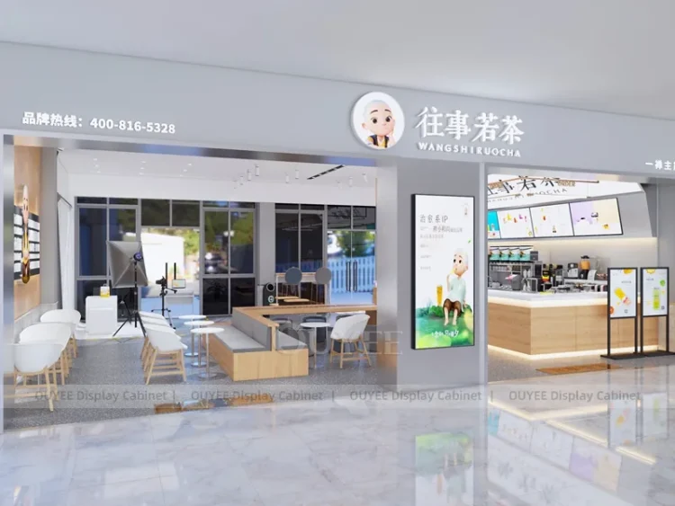 House Milk Tea Counter | Custom Bubble Tea Shop Display Manufacturer