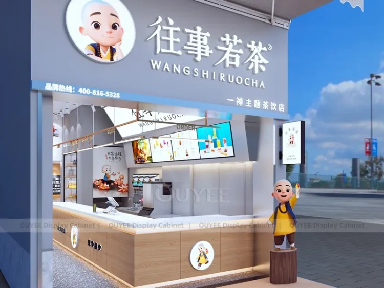 House Milk Tea Counter | Custom Bubble Tea Shop Display Manufacturer