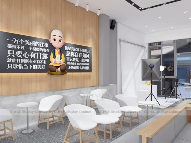 House Milk Tea Counter | Custom Bubble Tea Shop Display Manufacturer