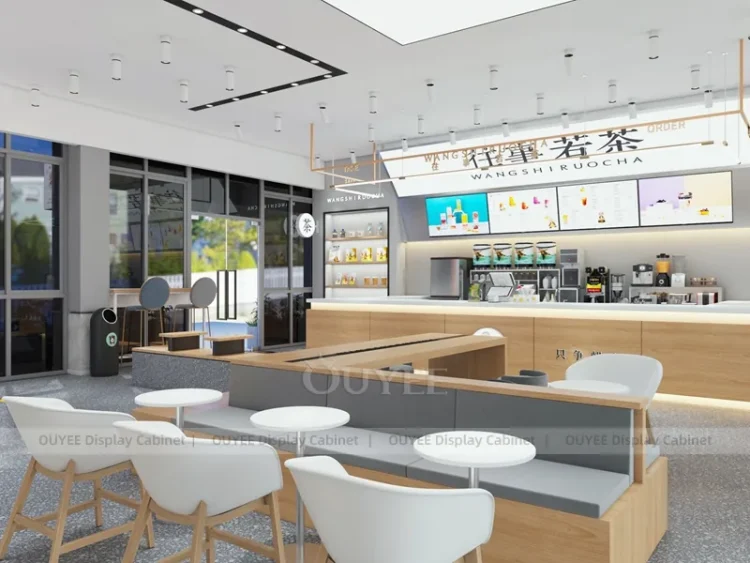 House Milk Tea Counter | Custom Bubble Tea Shop Display Manufacturer