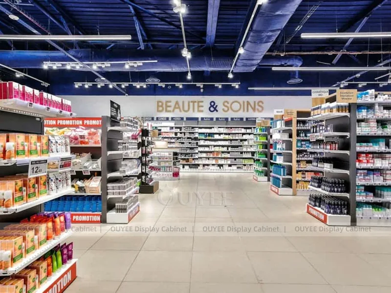 Industrial Blue Ceiling Pharmacy Shop Display Fixture - Image 2