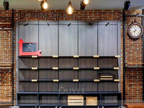 Industrial Denim Wall Shelving System 01