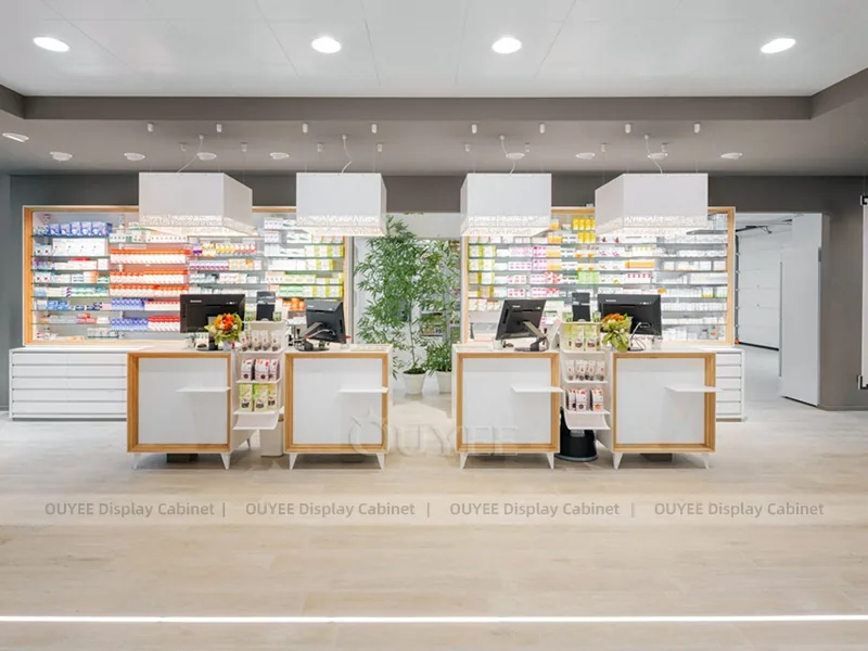 Light Green Pharmacy Glass Display Case - Image 9