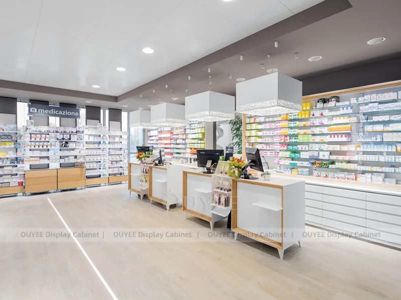Light Green Pharmacy Glass Display Case - Image 10