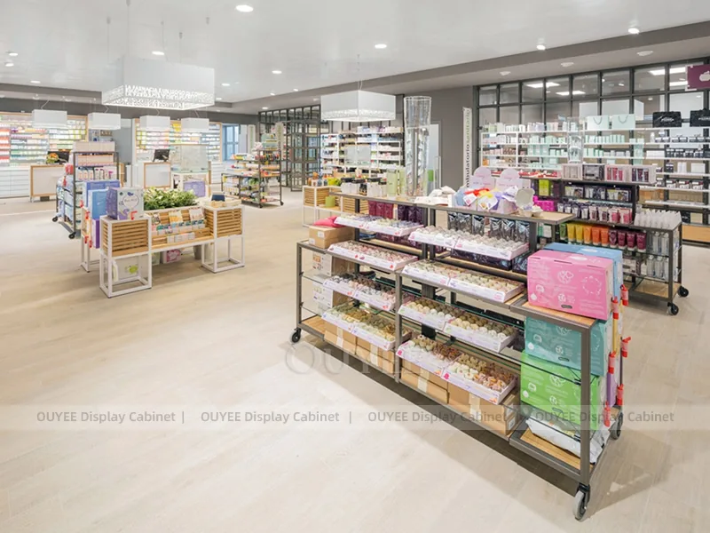 Light Green Pharmacy Corner Glass Display Case - Image 6
