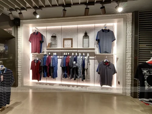 Lighted Apparel Rail Wall Apparel Shop Clothing Rack